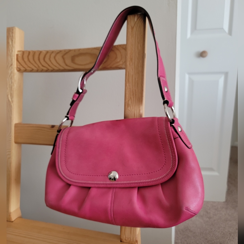 Pink Coach shoulder bag